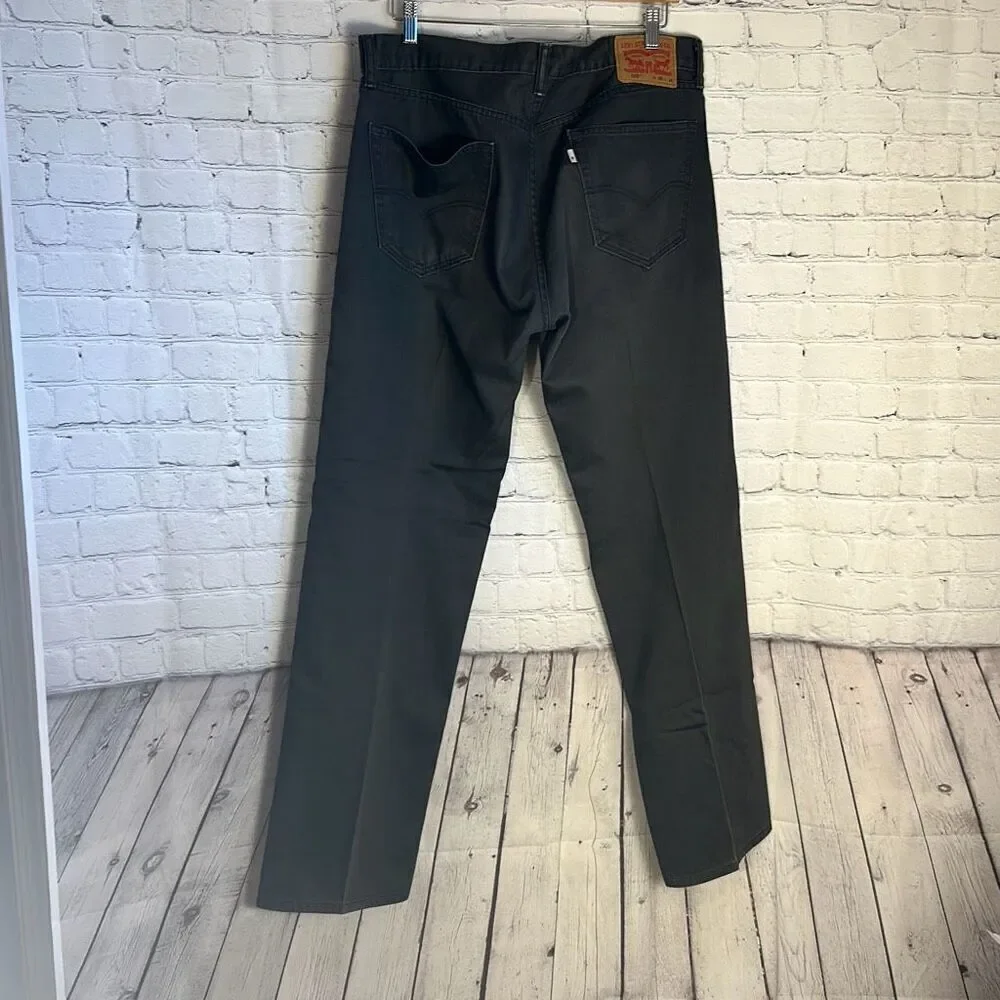 Levi’s Mens‎ 505 Straight Black Jeans Denim size W36 x L34